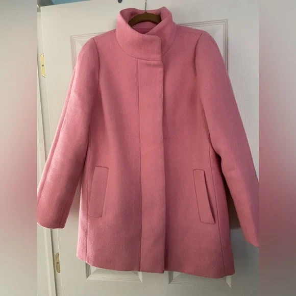J. Crew Mercantile Pink Dress Coat Sz 10 - Picture 3 of 8